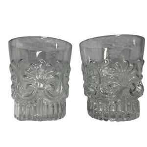 2- Adams Clear Whiskey Glasses Old Fashioned Barware